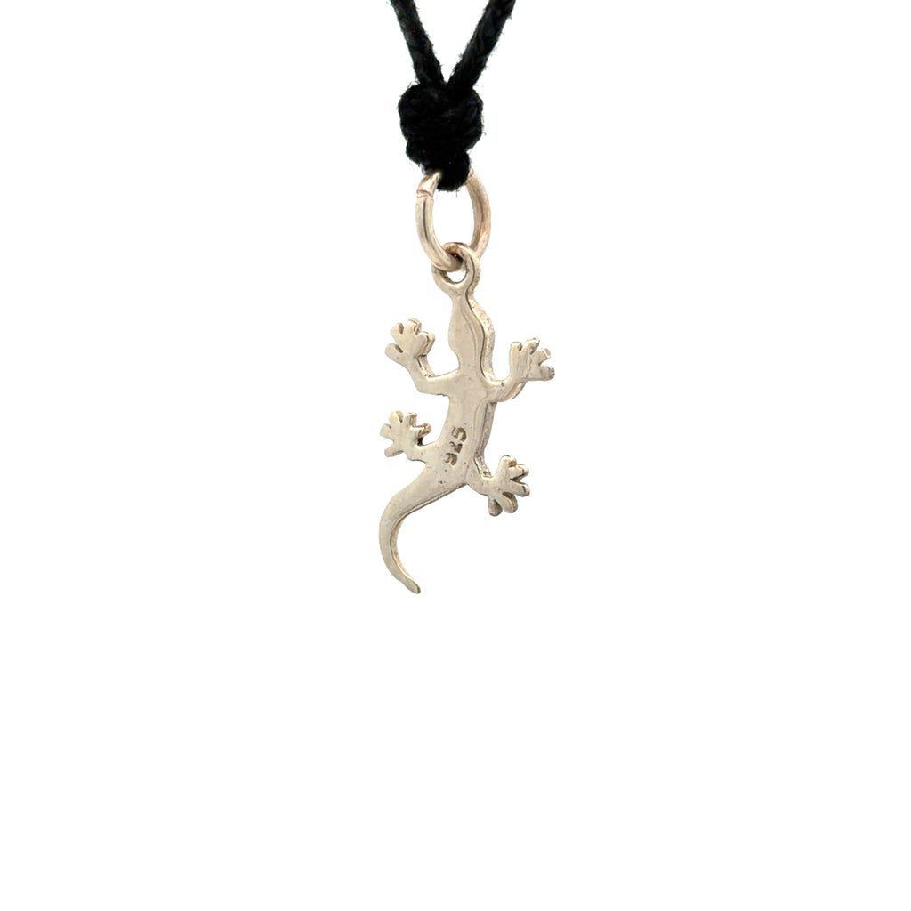 Lizard Reptile Handmade 92.5 Sterling Silver Necklace Pendant Jewelry