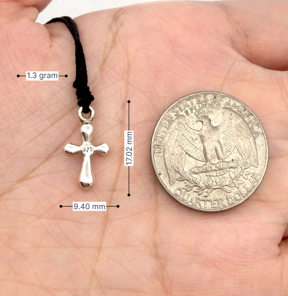 Handmade Chrisitan Cross Sterling-silver Pewter Brass Charm Necklace Pendant Jewelry