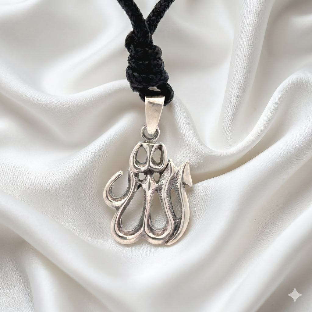 Islam Muslim Allah Quran 92.5 Sterling Silver Brass Necklace Pendant Jewelry