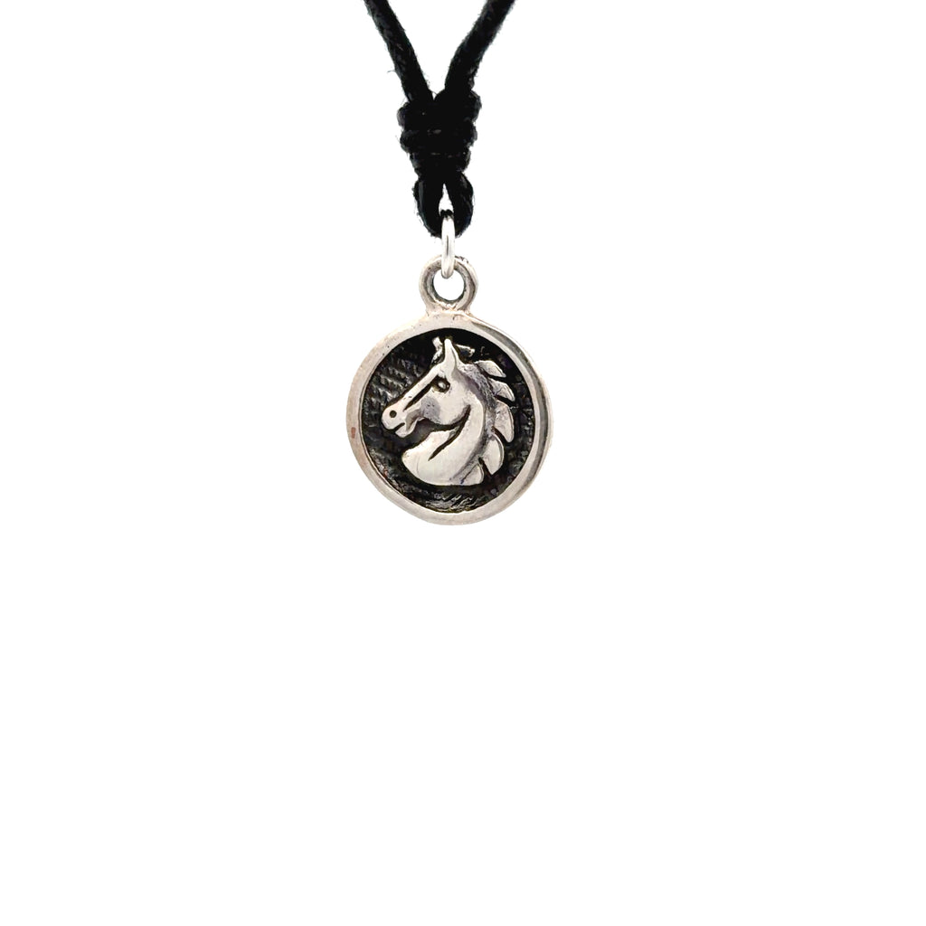 New Horse Stallion 92.5 Sterling Silver Brass Charm Necklace Pendant Jewelry