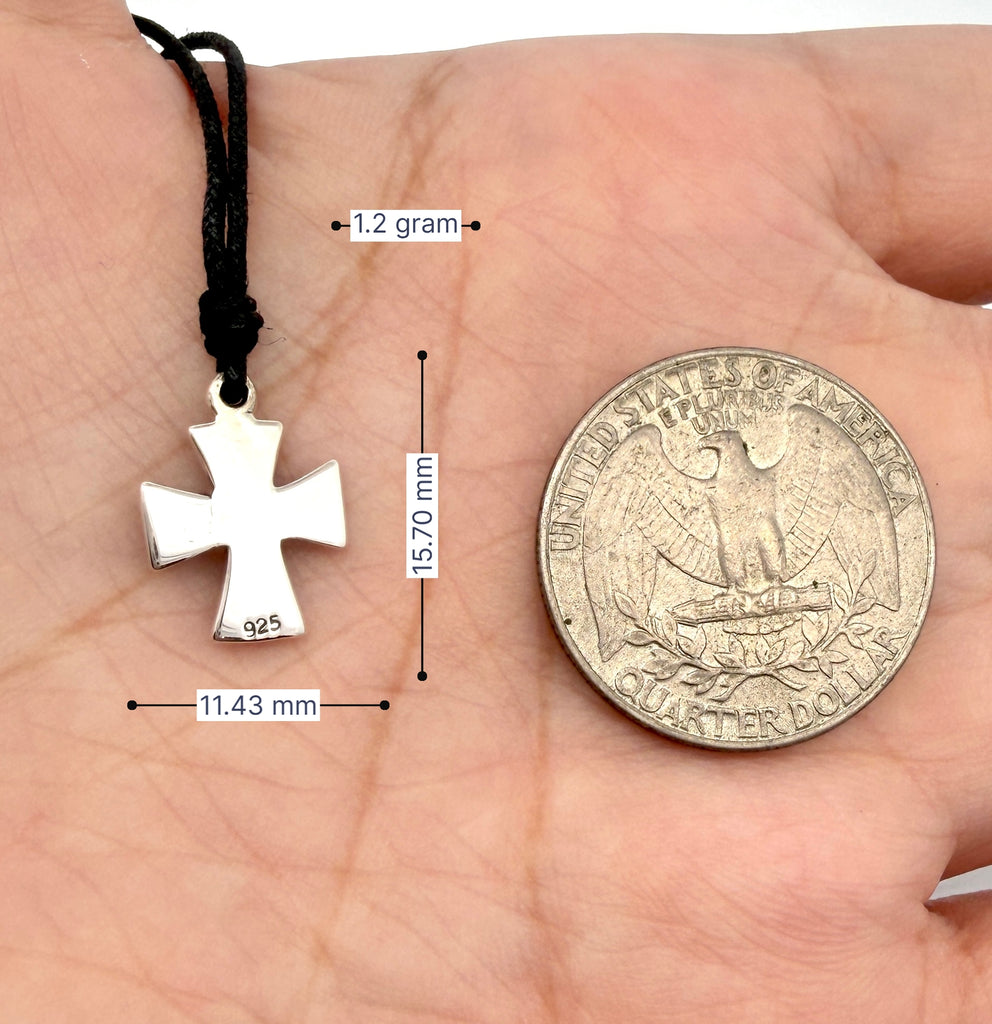Christian Cross Sterling-silver Pewter Gold Brass Charm Necklace Pendent Jewelry