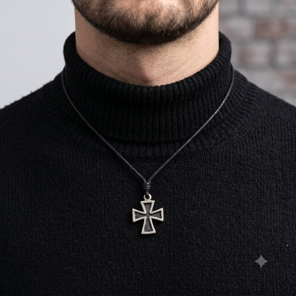 Christian Cross Sterling-silver Pewter Gold Brass Charm Necklace Pendent Jewelry