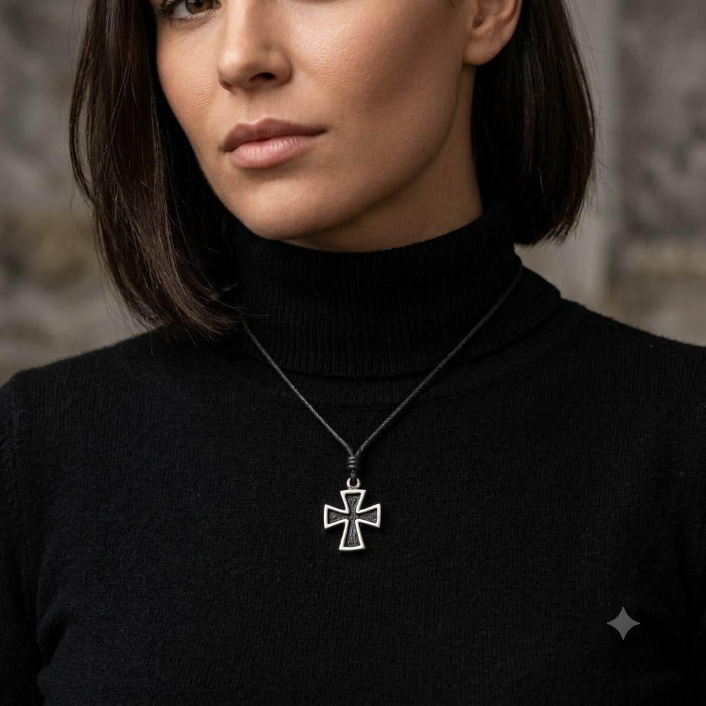 Christian Cross Sterling-silver Pewter Gold Brass Charm Necklace Pendent Jewelry