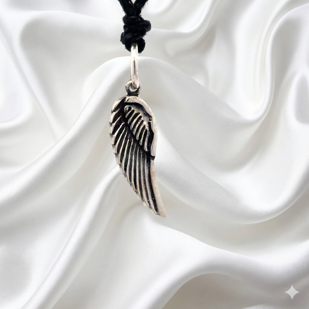 Angel Wing 92.5 Sterling-silver Pewter Charm Necklace Pendant Jewelry
