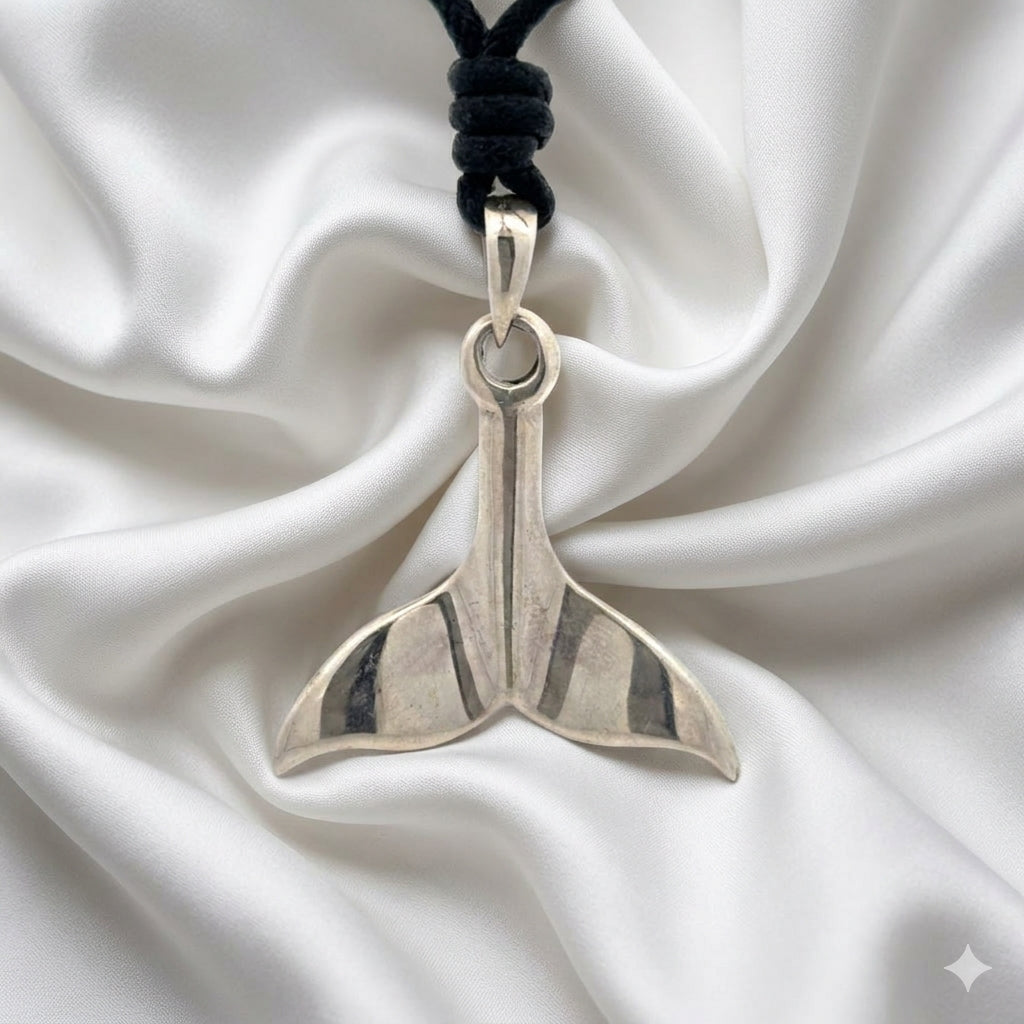 Unique Whale Tail Silver Pewter Brass Charm Necklace Pendant Jewelry