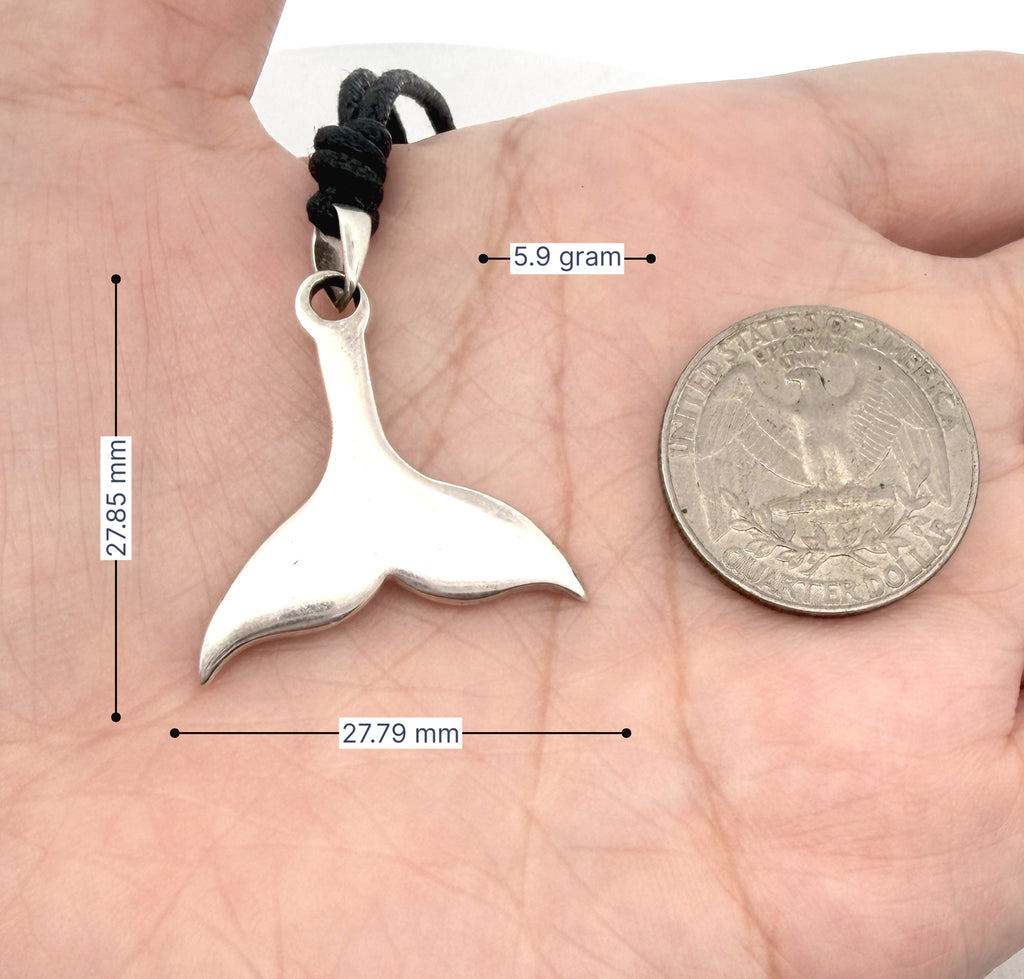 Unique Whale Tail Silver Pewter Brass Charm Necklace Pendant Jewelry