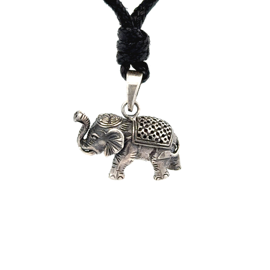 Thai Elephant 92.5 Sterling Silver Pewter Gold Brass Necklace Pendant Jewelry