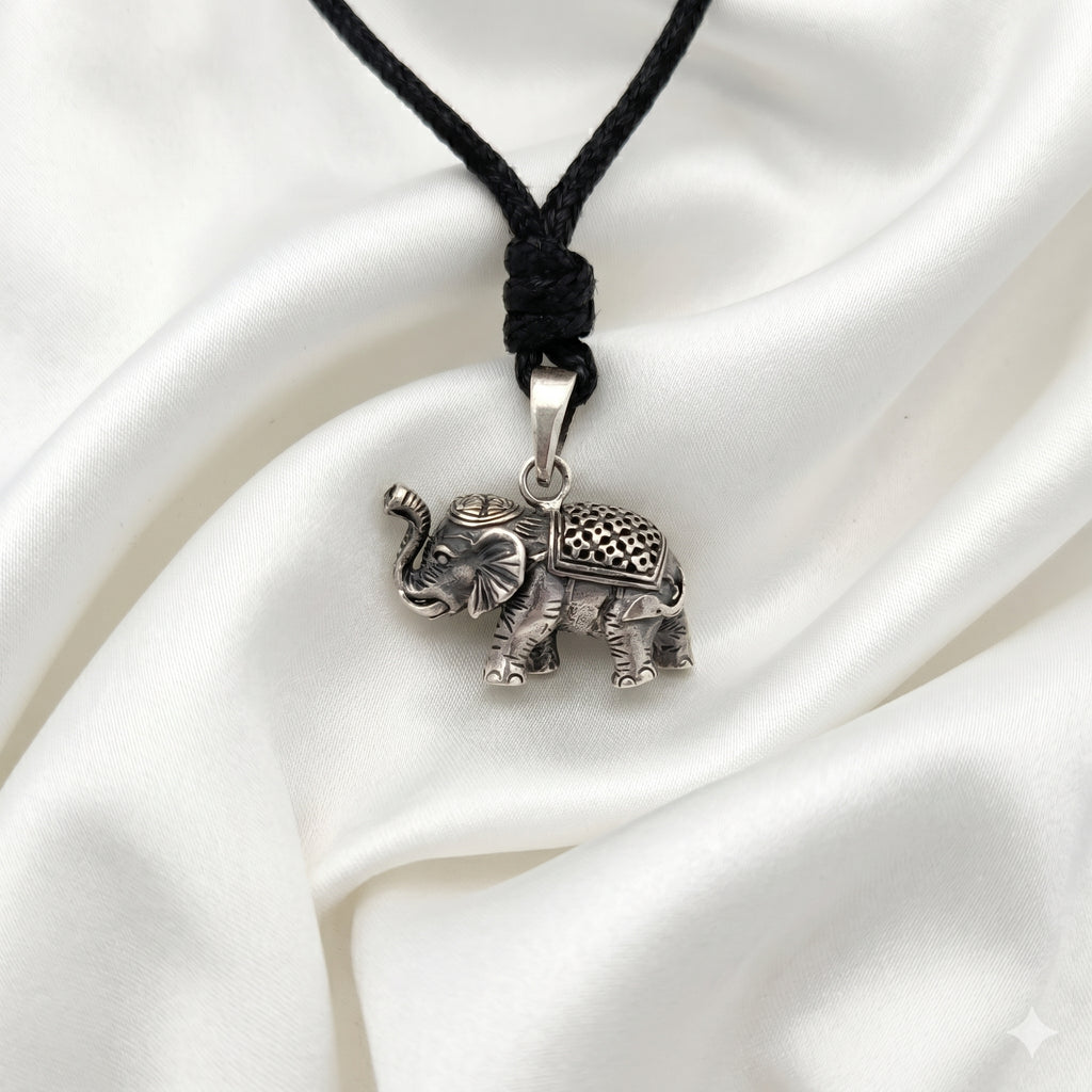 Thai Elephant 92.5 Sterling Silver Pewter Gold Brass Necklace Pendant Jewelry