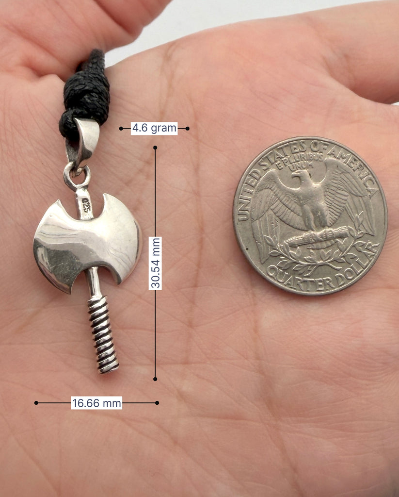 Beautiful Axe Pewter Sterling-silver Brass Charm Necklace Pendant Jewelry