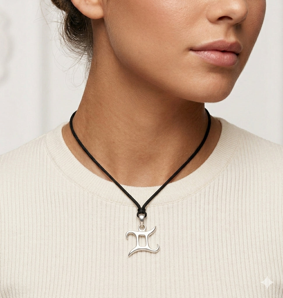 Astrology Necklace 92.5 Sterling Silver Pewter Zodiac Horoscope Symbol Pendant Jewelry