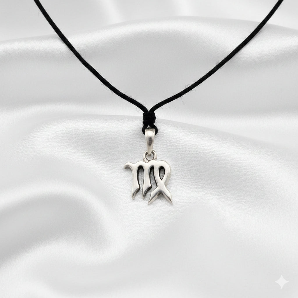 Astrology Necklace 92.5 Sterling Silver Pewter Zodiac Horoscope Symbol Pendant Jewelry
