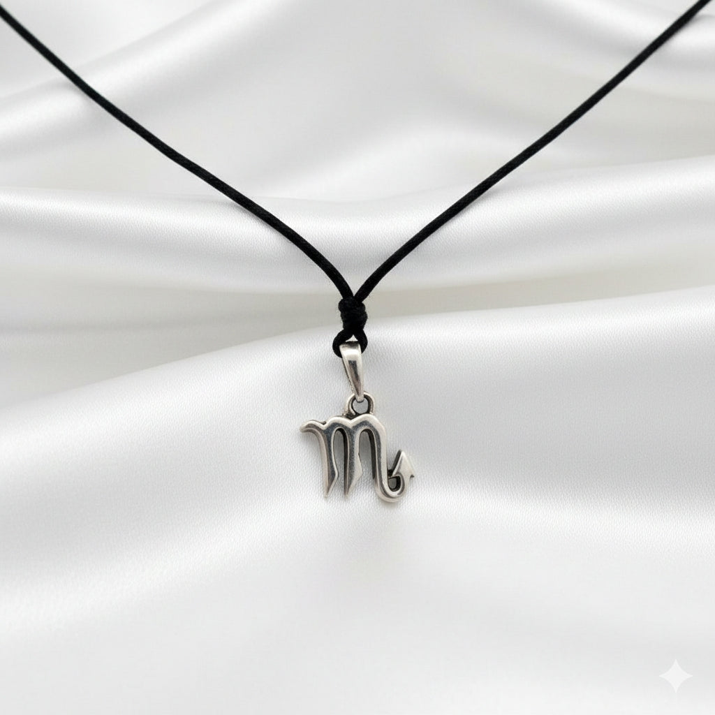 Astrology Necklace 92.5 Sterling Silver Pewter Zodiac Horoscope Symbol Pendant Jewelry