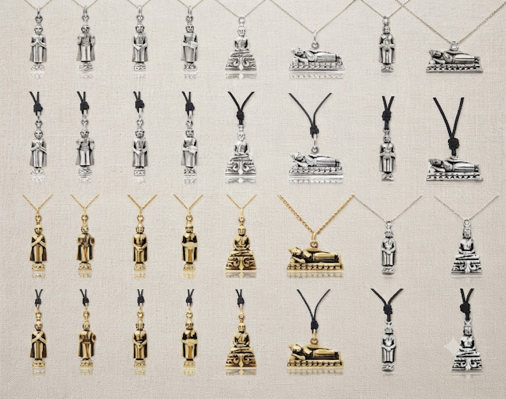Seven Days Of The Week Buddha Sterling-silver Pewter Brass Charm Necklace Pendant Jewelry