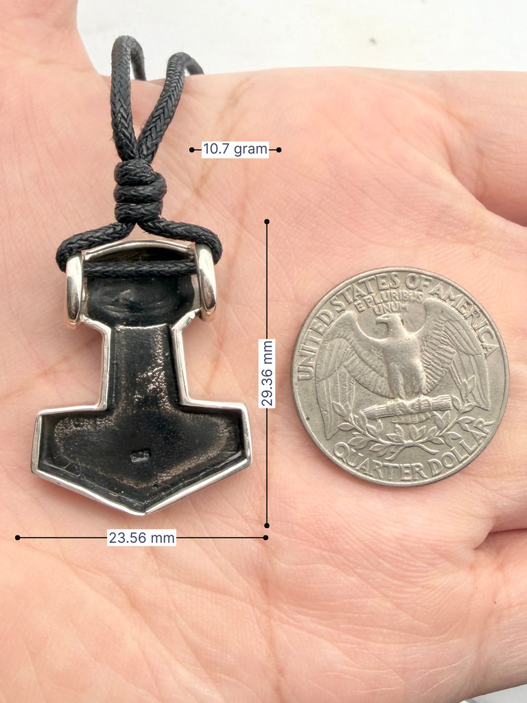 God's Hammer Sterling Silver Gold Brass Charm Necklace Pendant Jewelry