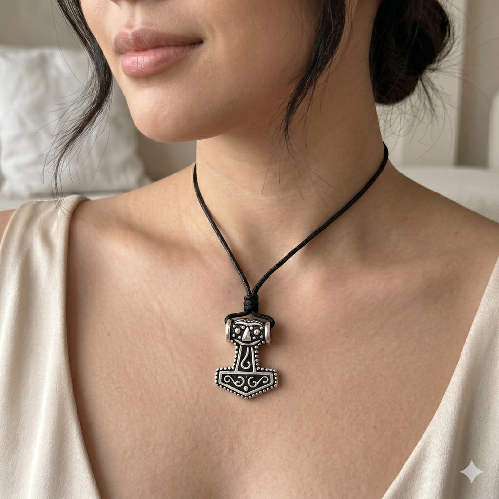 God's Hammer Sterling Silver Gold Brass Charm Necklace Pendant Jewelry