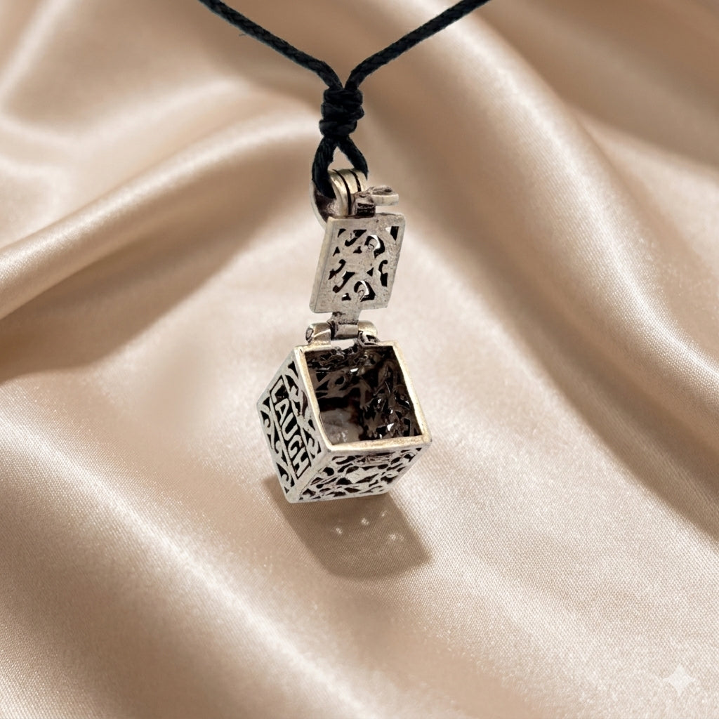 Live Love Laugh Affirmation Box 92.5 Sterling Silver Necklace Pendant Jewelry .