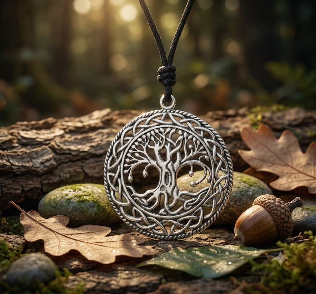 Celtic Tree Of Life 92.5 Sterling Silver Pewter Brass Necklace Pendant Jewelry