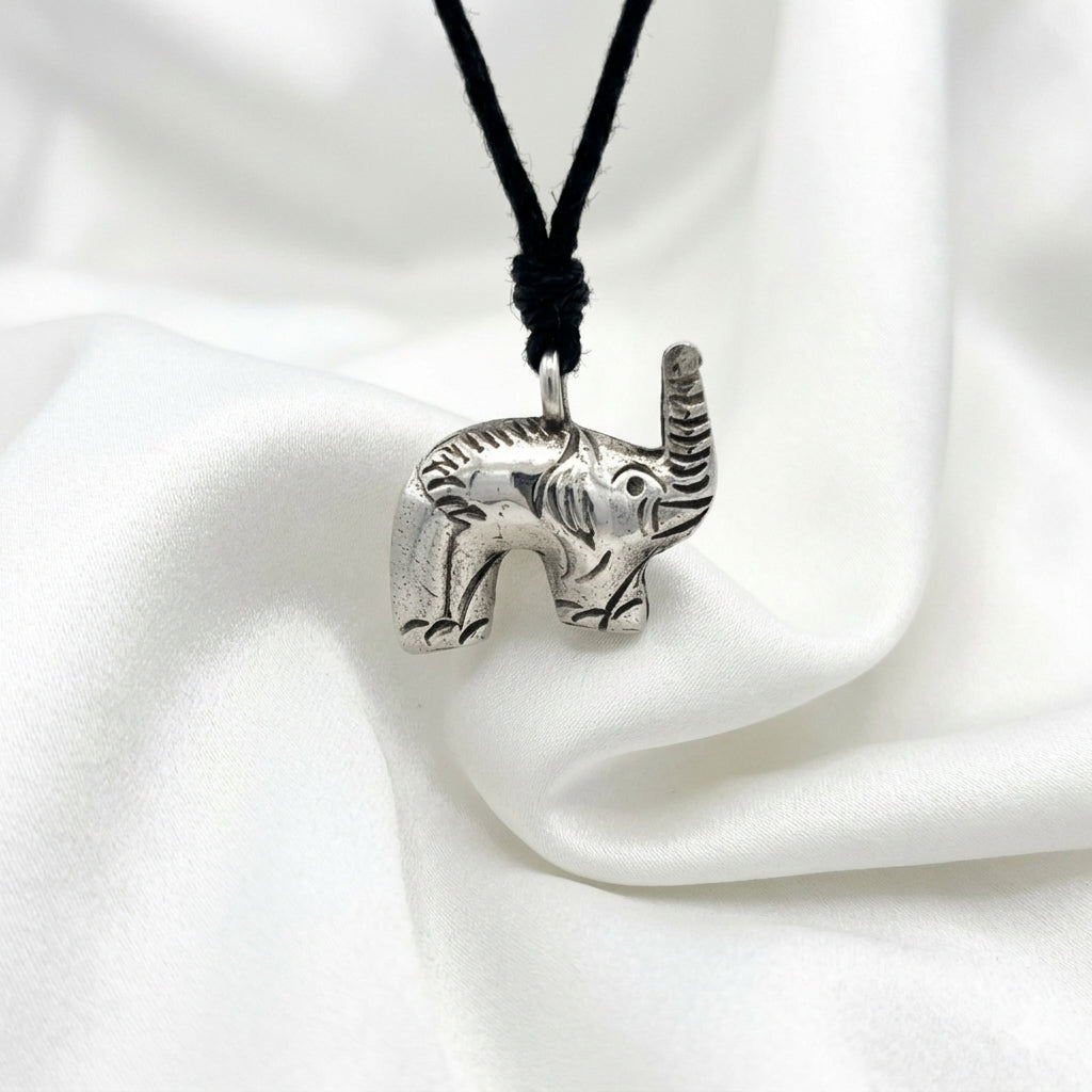 Elephant 92.5 Sterling Silver Charm Necklace Pendant Jewelry
