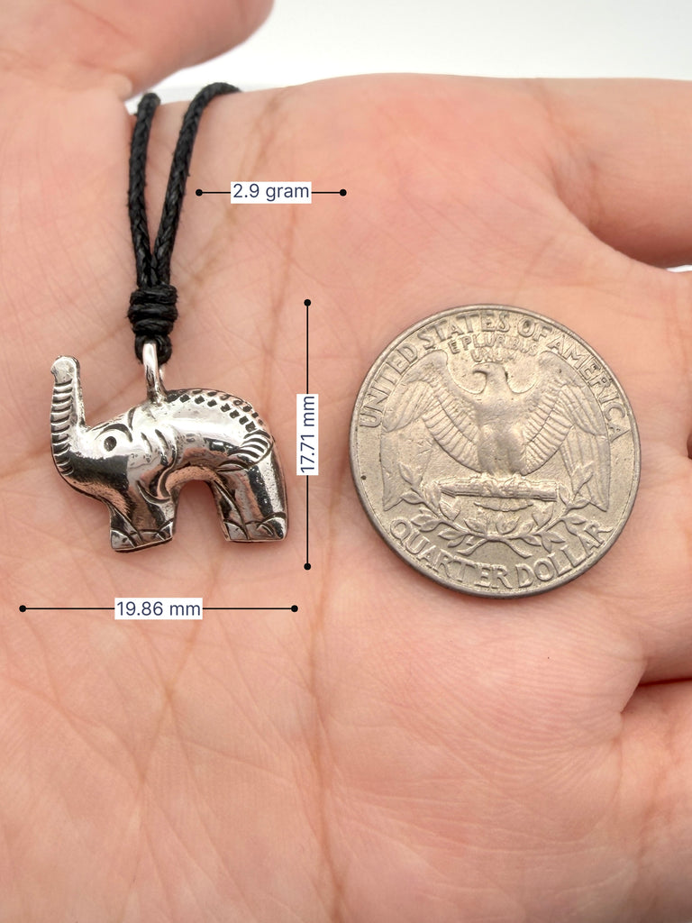Elephant 92.5 Sterling Silver Charm Necklace Pendant Jewelry