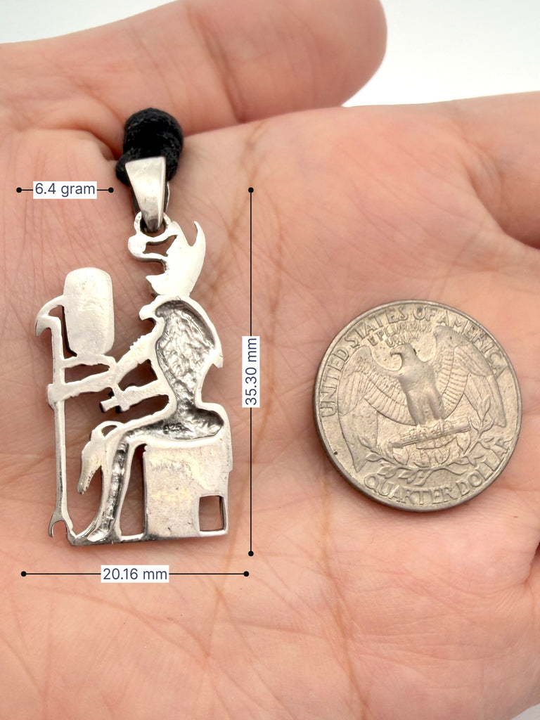Egyptian God & Goddess 92.5 Sterling Silver Brass Necklace Pendant Jewelry