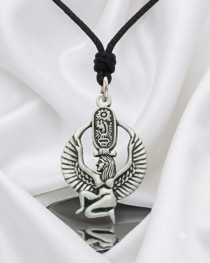 Egyptian God & Goddess 92.5 Sterling Silver Brass Necklace Pendant Jewelry