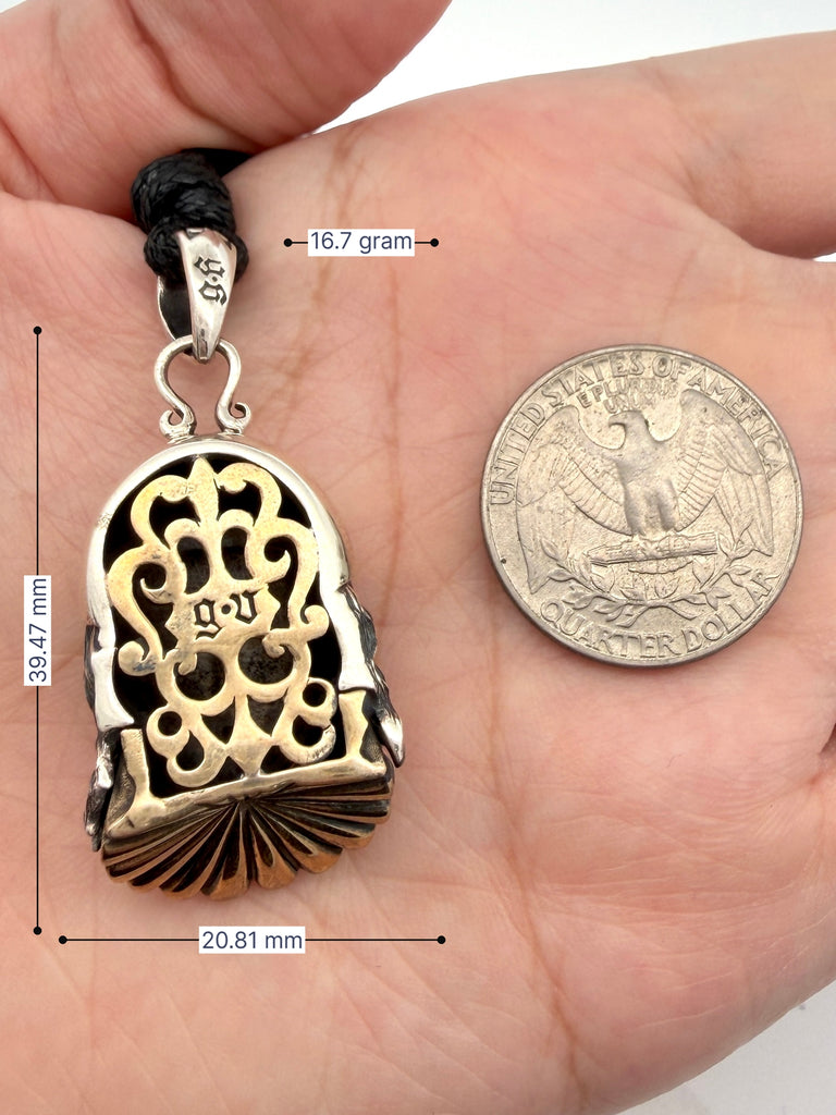 Clown Mime Circus Art 92.5 Sterling Silver Charm Necklace Pendent Jewelry