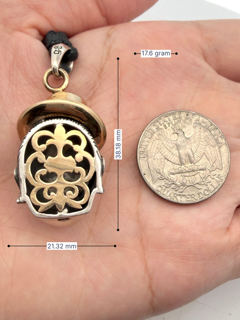 Clown Mime Circus Art 92.5 Sterling Silver Charm Necklace Pendent Jewelry