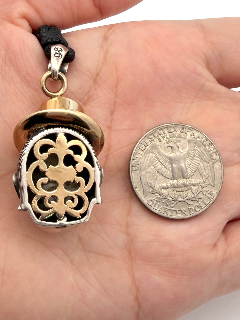 Clown Mime Circus Art 92.5 Sterling Silver Charm Necklace Pendent Jewelry