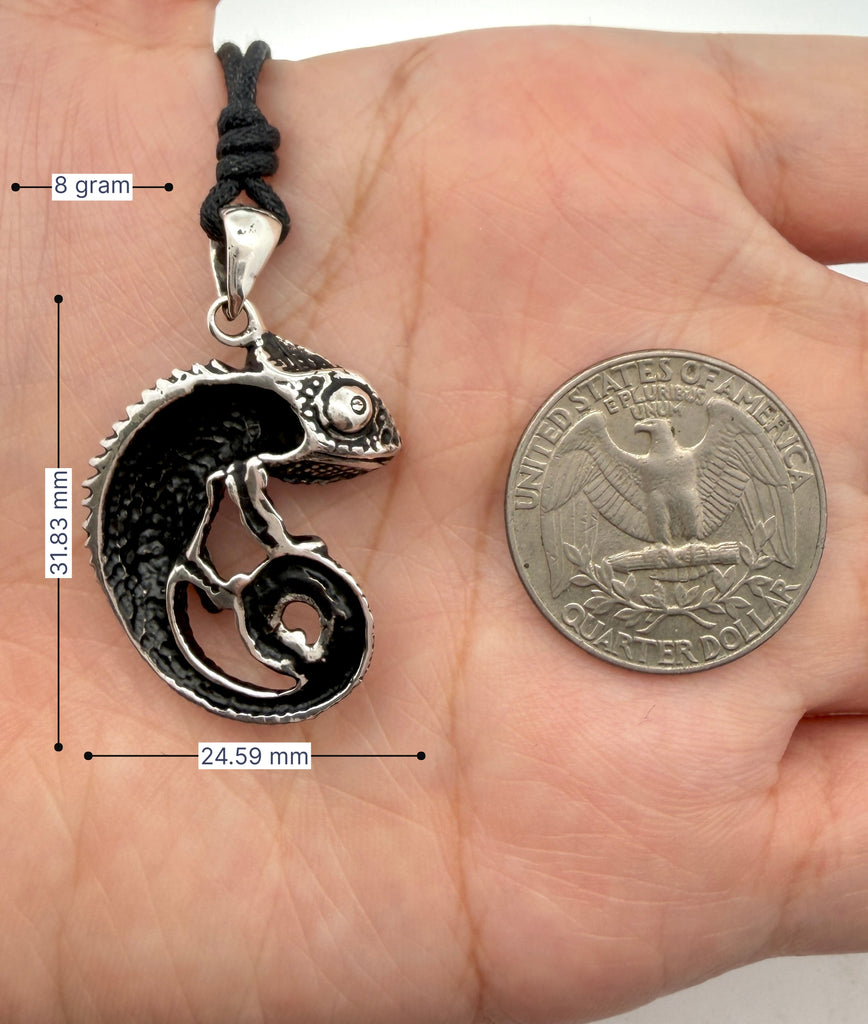 New Lizard Reptile 92.5 Sterling Silver Gold Brass Charm Necklace Pendant Jewelry