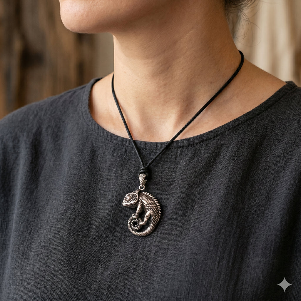 New Lizard Reptile 92.5 Sterling Silver Gold Brass Charm Necklace Pendant Jewelry