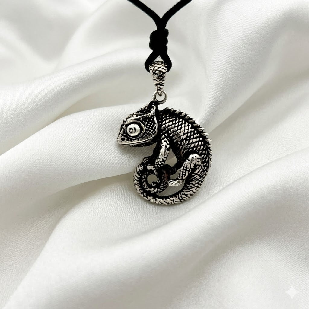 New Lizard Reptile 92.5 Sterling Silver Gold Brass Charm Necklace Pendant Jewelry