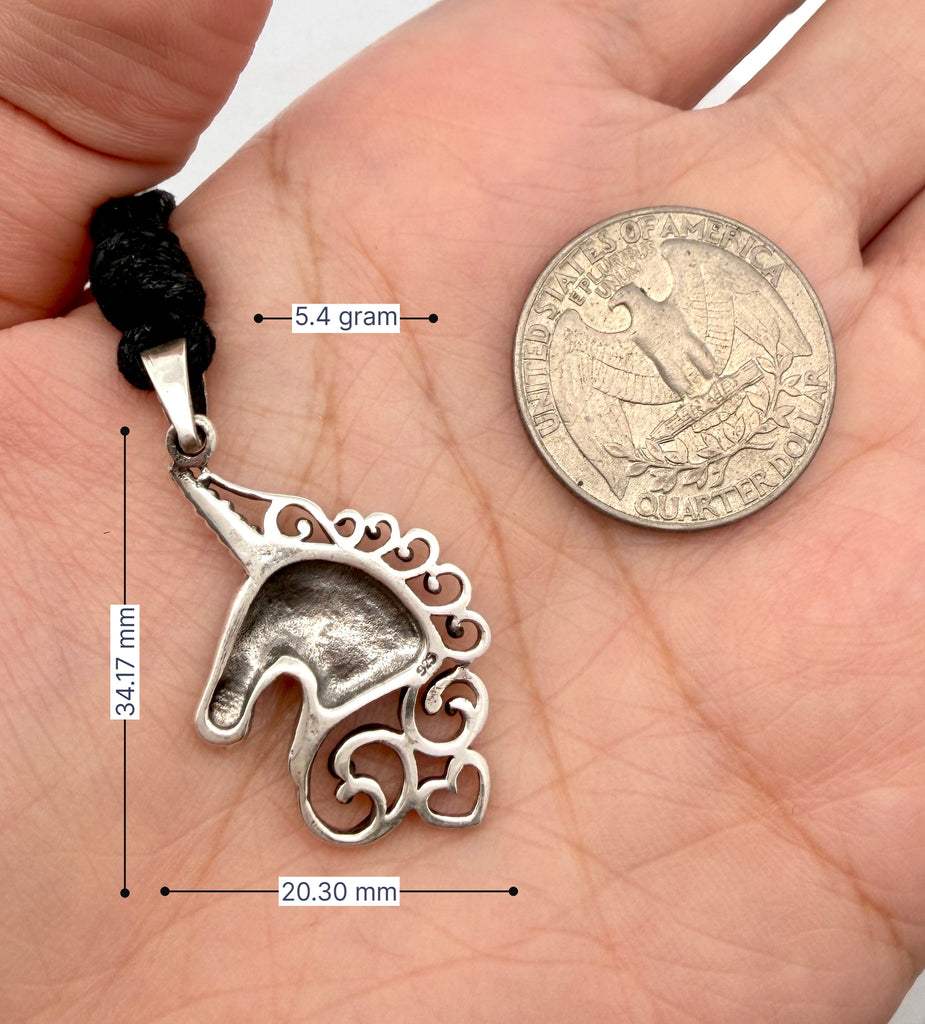 Unicorn 92.5 Sterling Siver Pewter Gold Brass Charm Necklace Pendant Jewelry