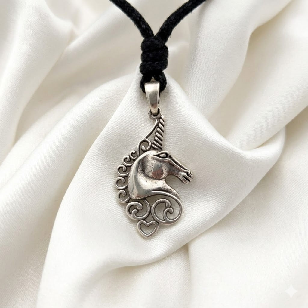 Unicorn 92.5 Sterling Siver Pewter Gold Brass Charm Necklace Pendant Jewelry