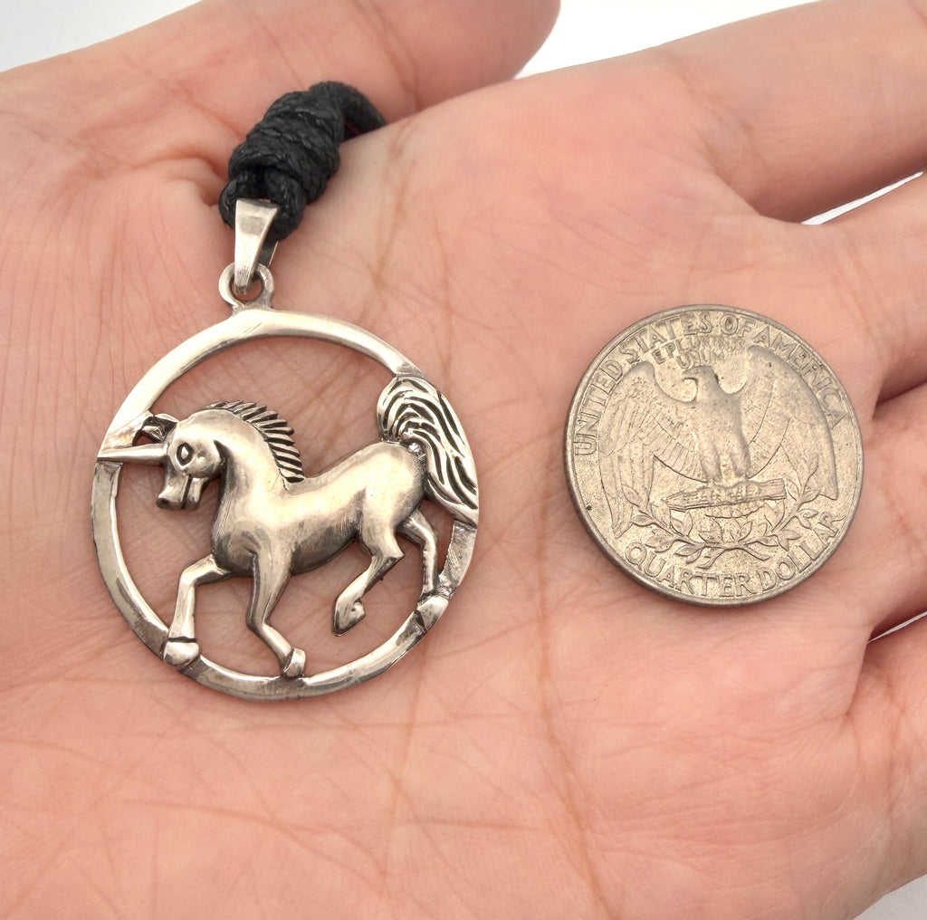 Unicorn 92.5 Sterling Siver Pewter Gold Brass Charm Necklace Pendant Jewelry