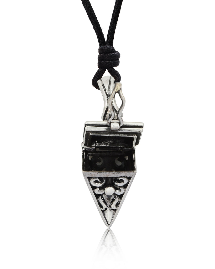 Handcrafted Lockets Ornate Heart Oval, triangle Design, Openable Keepsake 92.5 Sterling Silver Necklace Pendant Jewelry