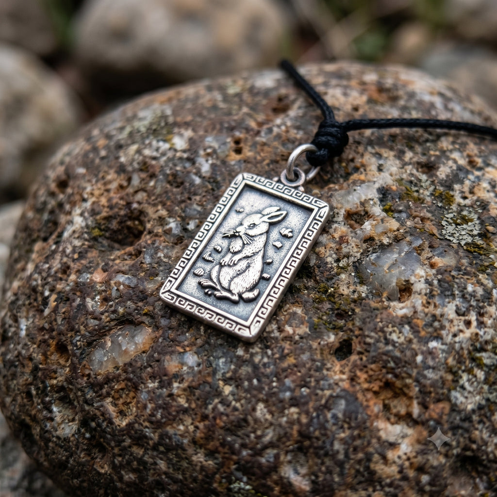 Rectangle Chinese Zodiac Sterling Silver Pewter Brass Necklace Pendant Jewelry