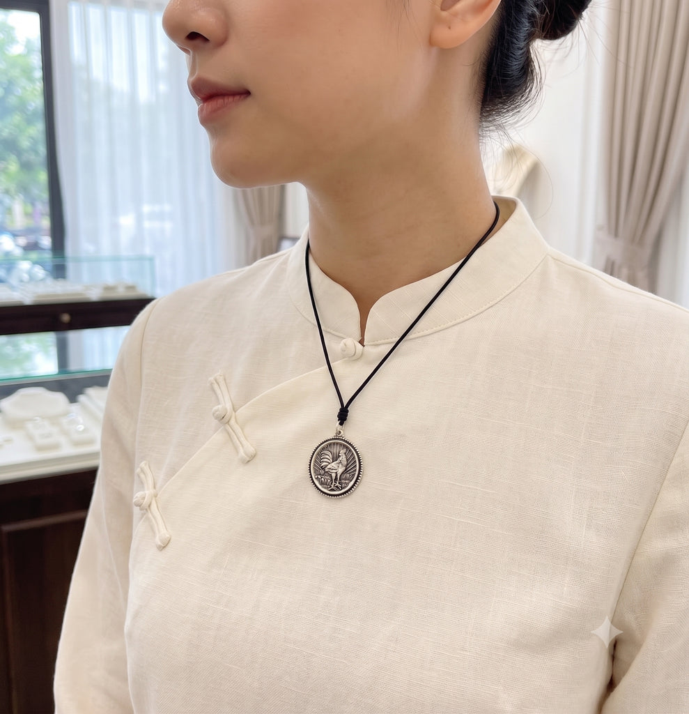 Chinese Zodiac Animal Amulets 92.5 Sterling Silver Necklace Pendant Jewelry