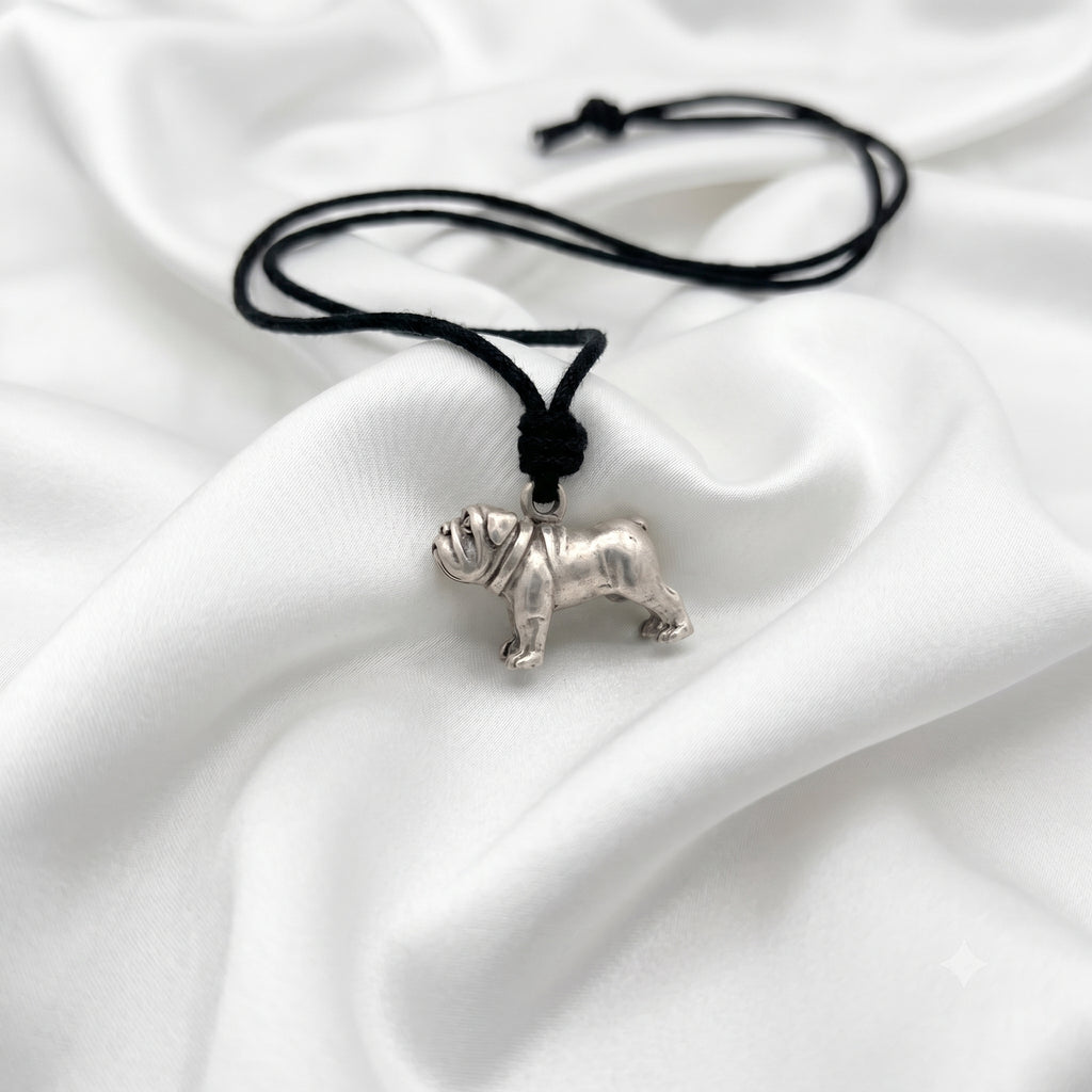 Mini Cute Pug 92.5 Sterling Silver Charm Necklace Pendant Jewelry