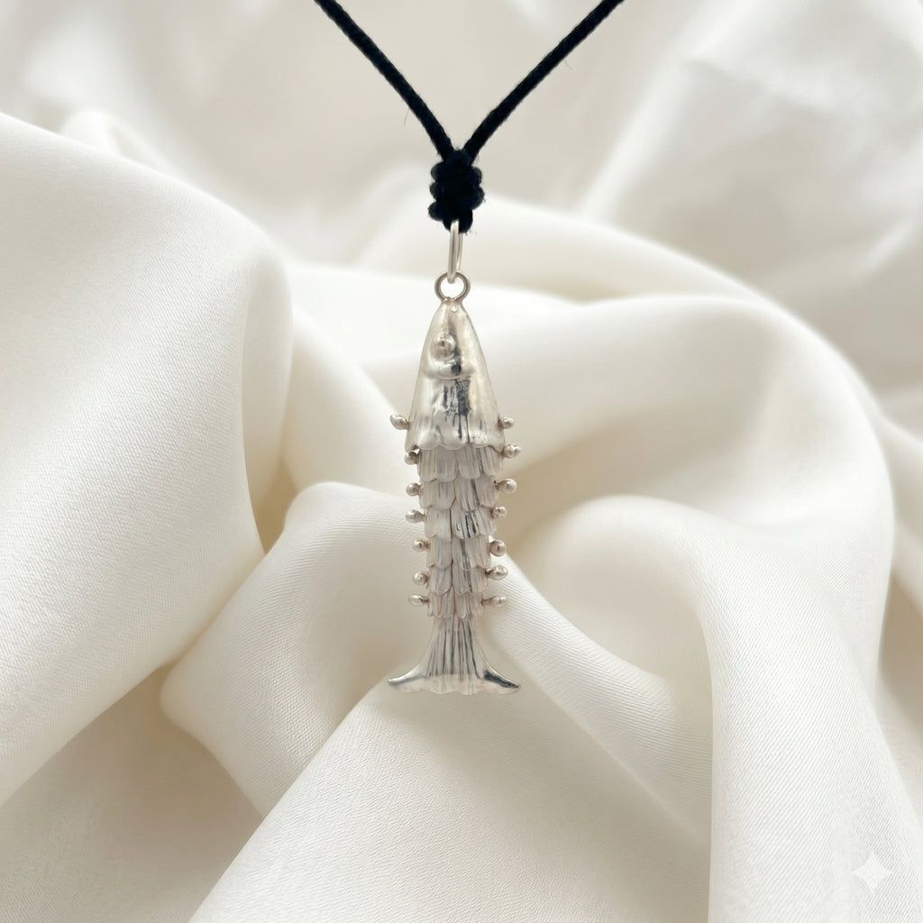 Little Fish 92.5 Sterling Silver Charm Necklace Pendant Jewelry