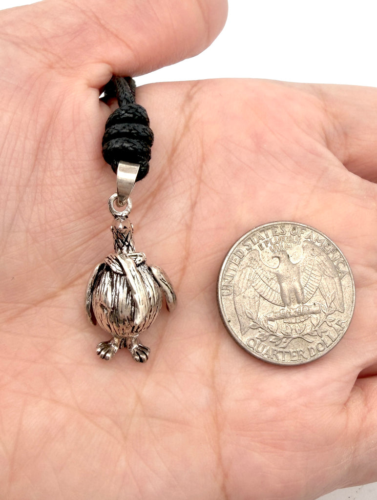 Cute Bird Penguin 92.5 Sterling Silver Charm Pendant Jewelry