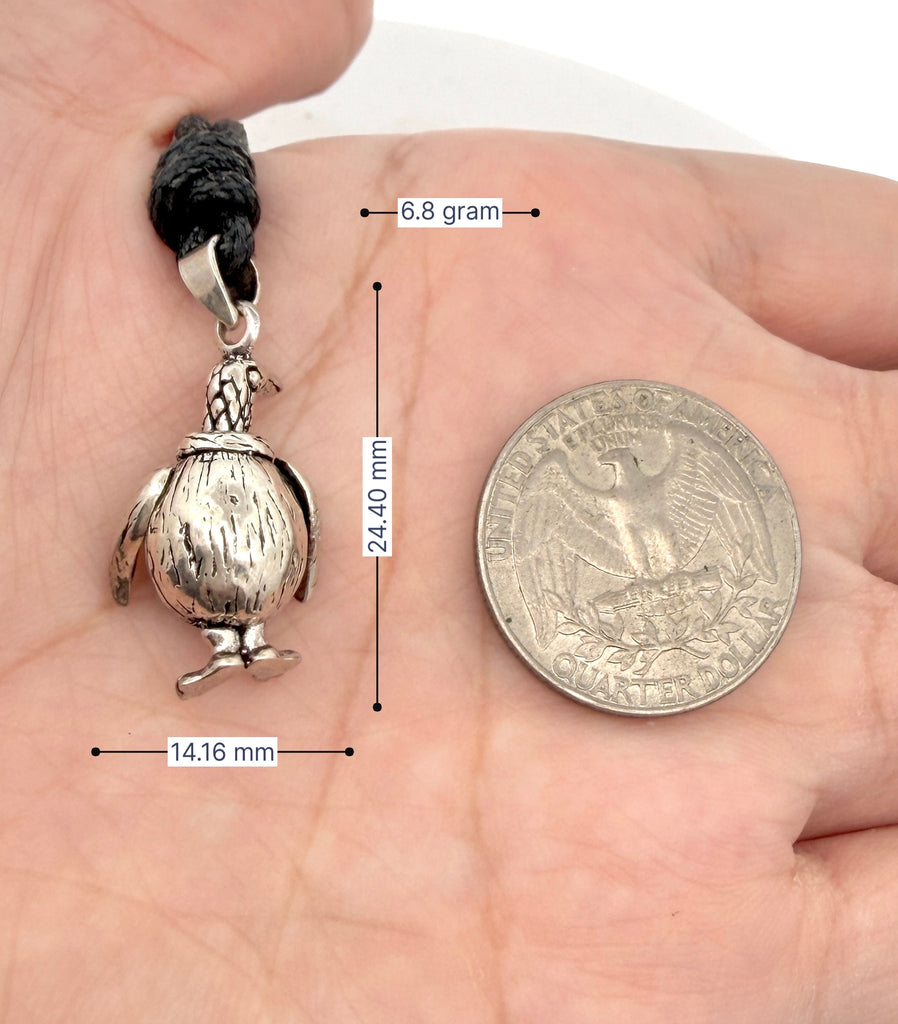 Cute Bird Penguin 92.5 Sterling Silver Charm Pendant Jewelry