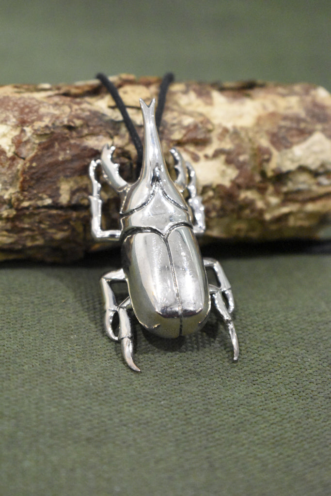 Hercules Maybug 92.5 Sterling Silver Gold Brass Charm Necklace Pendant Jewelry