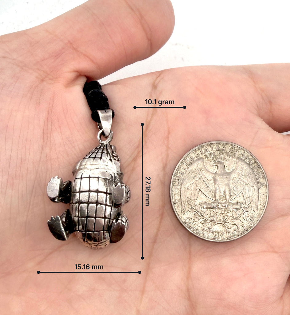 Mini Alligator 92.5 Sterling Silver Necklace Pendant Jewelry