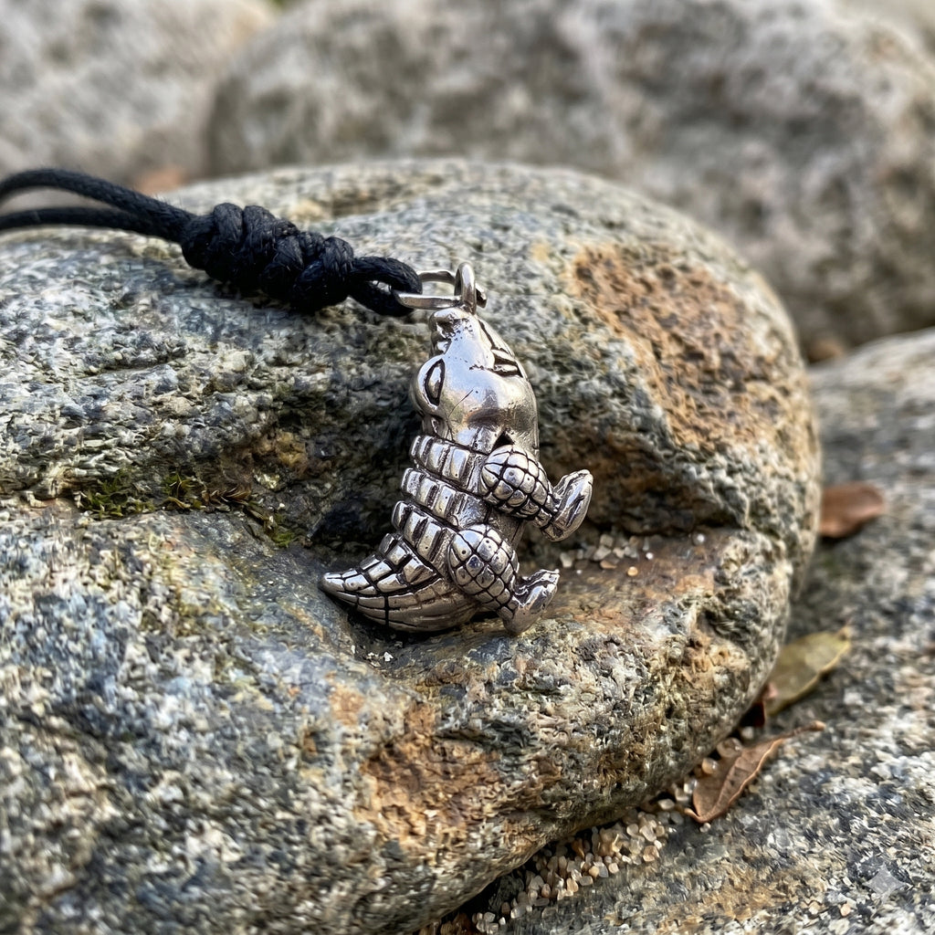 Mini Alligator 92.5 Sterling Silver Necklace Pendant Jewelry