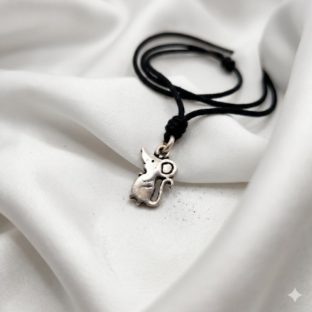 Little Mice Handmade 92.5 Sterling Silver Brass Charm Necklace Pendant Jewelry