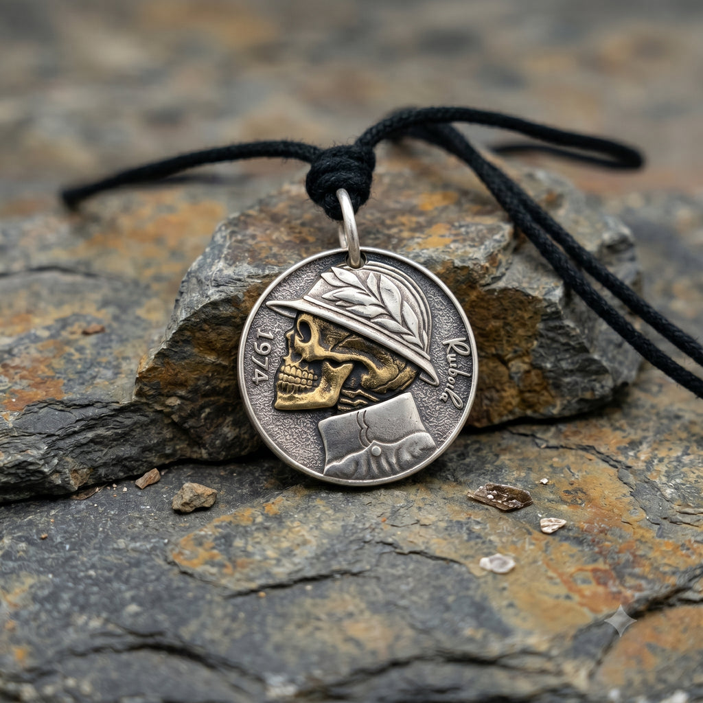 Gothic Skull Head Hip Hop Style 92.5 Sterling Silver Gold Brass Pendant Necklace Jewelery