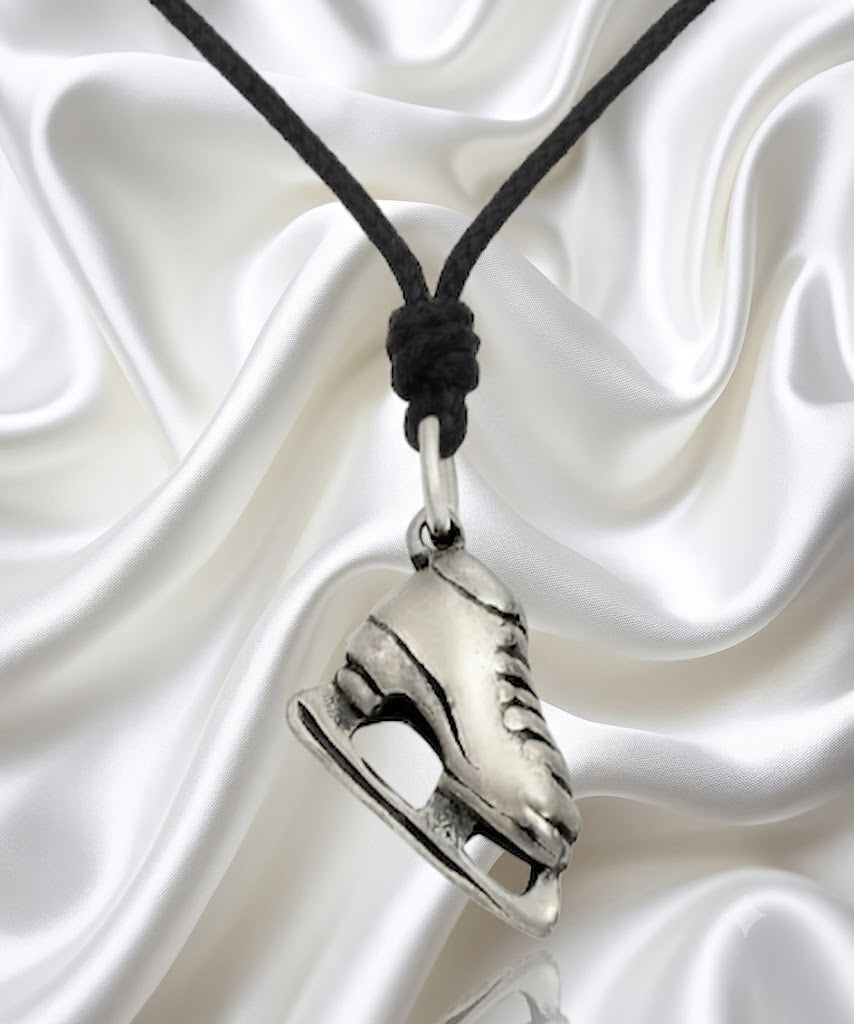 Ice Skating Shoes Sterling Silver Pewter Gold Brass Charm Necklace Pendant Jewelry