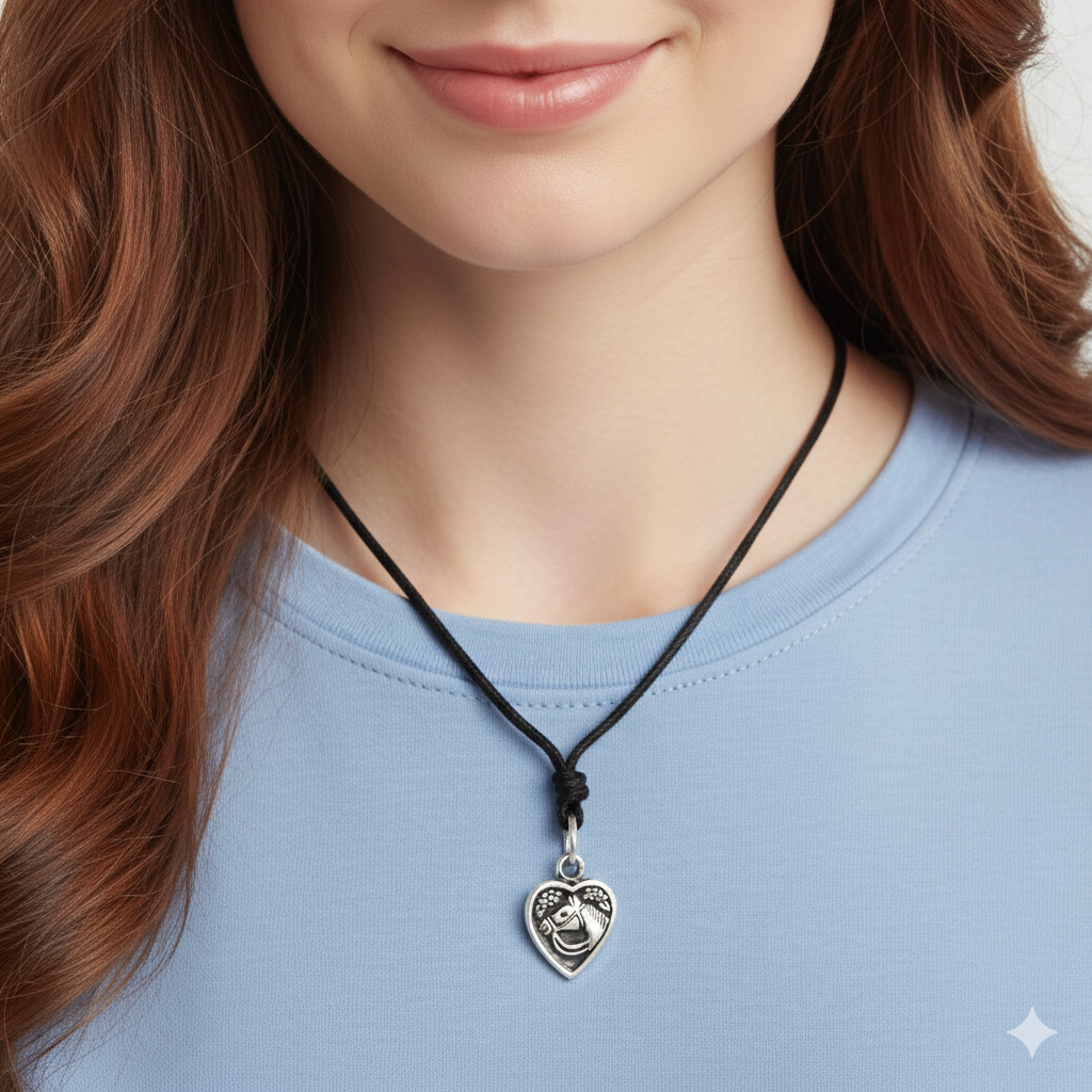 New Horse Heart Love Silver Pewter Gold Brass Charm Necklace Pendant Jewelry