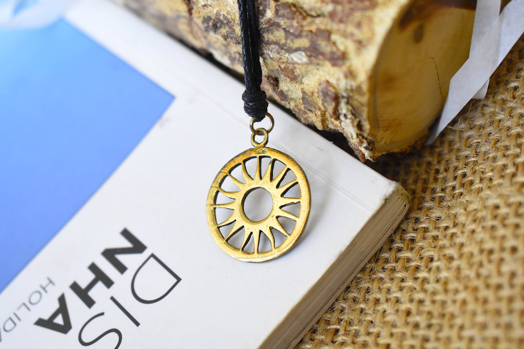 New Buddha Wheel 92.5 Sterling-silver Pewter Brass Charm Necklace Pendant Jewelry