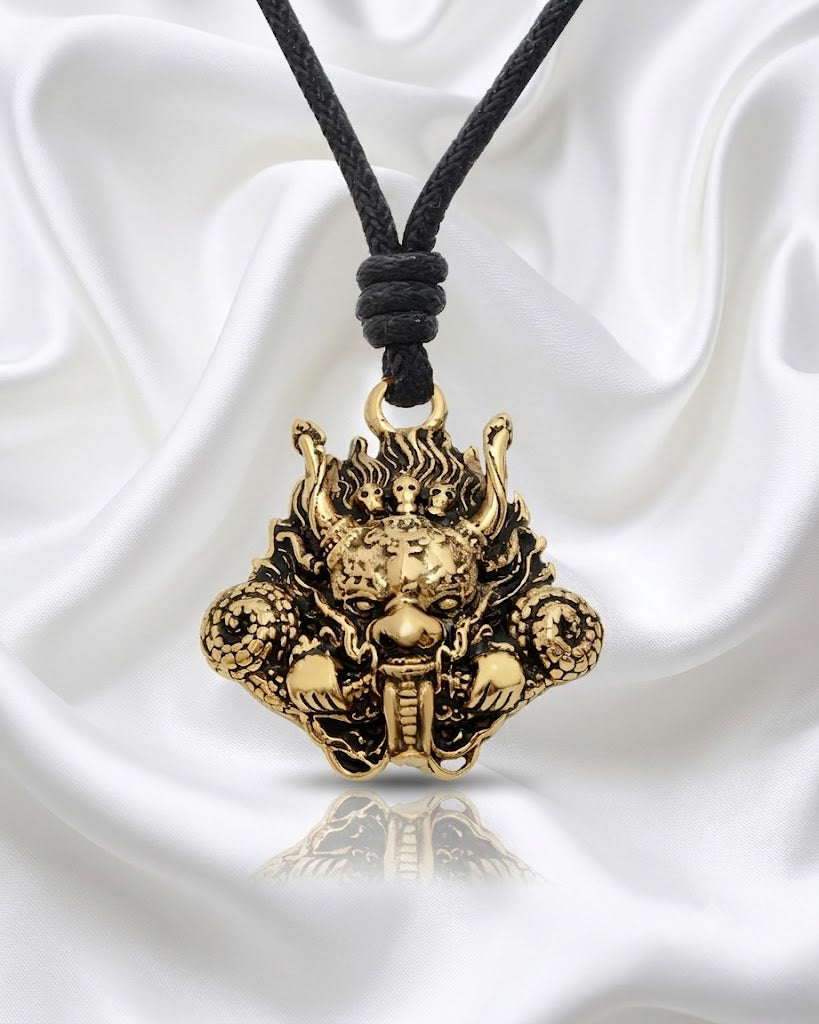 Japanese Hannya Mask 92.5 Sterling Silver Pewter Brass Necklace Pendent Jewelry